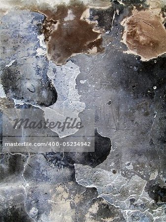 close-up of old crannied plaster
