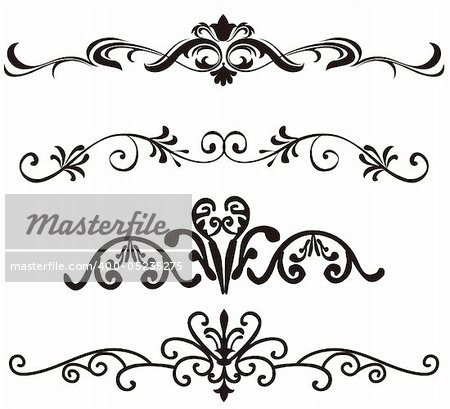 illustration drawing of flower pattern in a white background