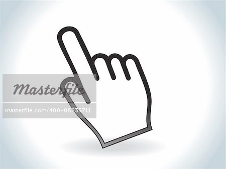 abstract glossy cursor icon  vector illustration