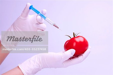 Genetically modified food in laboratory