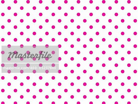 Vector eps8  White background with pink polka dots.