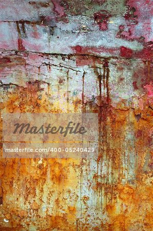 green and red grunge aged paint wall texture background
