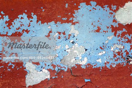 grunge red and blue aged wall texture vintage background