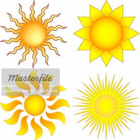 bright symbolic  vector sun collection