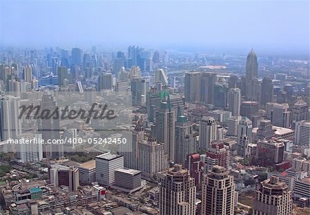 Aerial view of Bangkok from Baiyoke Sky Tower