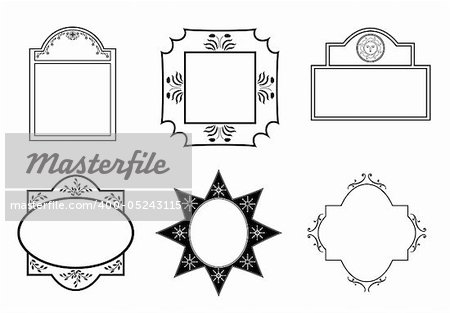 Set of design beauty elements. Vector illustration