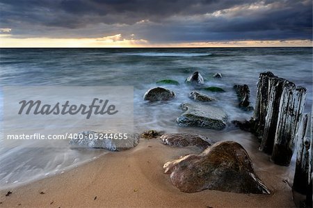 old worn breakwater