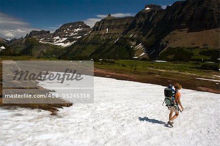 Hiking the Rocky mountains with a child.