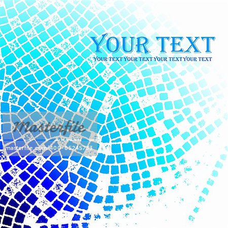 blue mosaic background,  this illustration may be useful as designer work