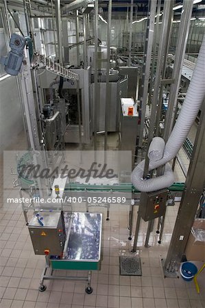 interior of food industry production of beverages