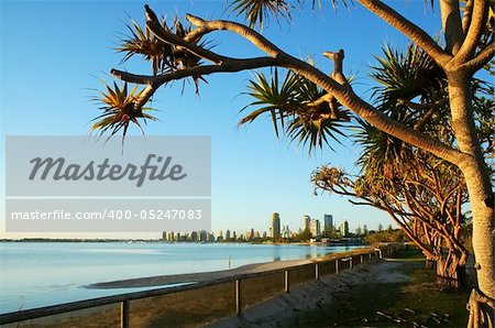 View of Southport And Main Beach Australia seen from Labrador.