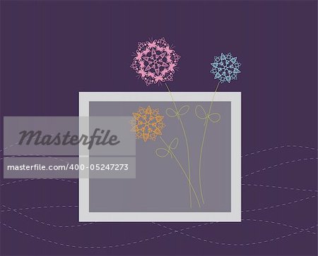 Floral greeting card design vector illustration