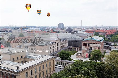 aerial view of central Berlin from the top of Berliner Dom