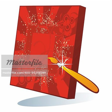 fully editable vector illustration of isolated colored print