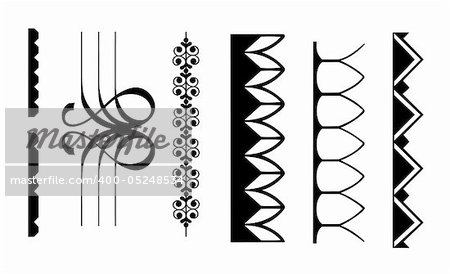 Set of vector illustration antique greek borders