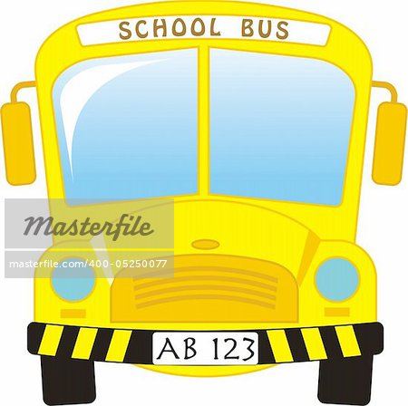 illustration of school bus cartoon