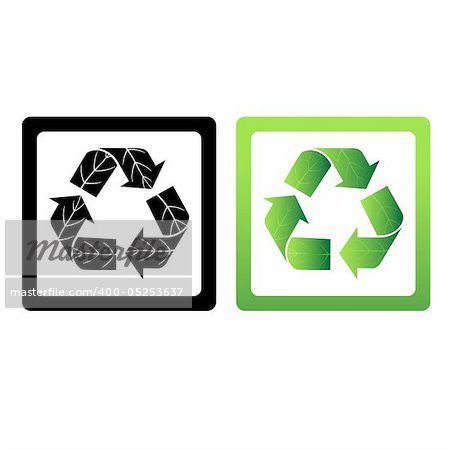 illustration of set of vector recycle symbols