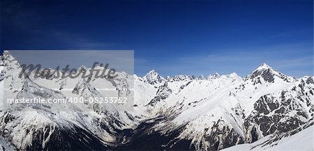 Mountain panorama. Caucasus, Dombay.