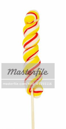 Colourful lollipop isolated on the white background