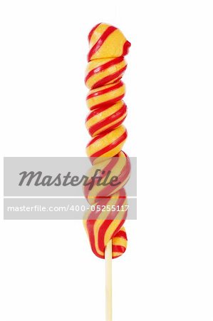 Colourful lollipop isolated on the white background