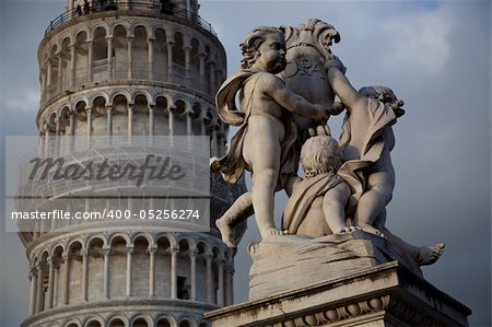 some details of miracoli square monuments in pisa