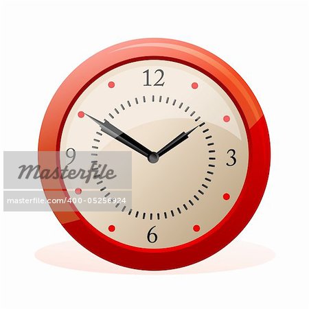 illustration of vector clock on an isolated background