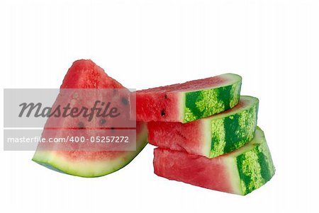 slice of appetizing  water-melon on  white background