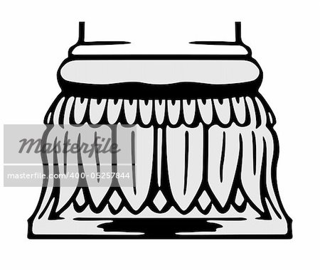 Vector illustration of a Greek Ionic Column