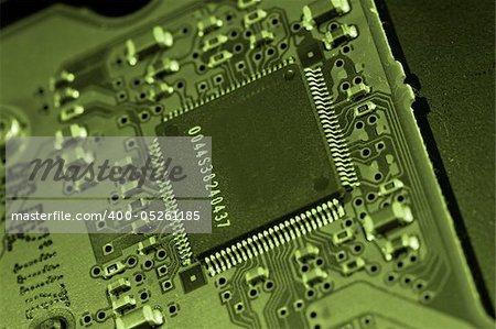 Electronic circuit board. Macro photo. Great details !