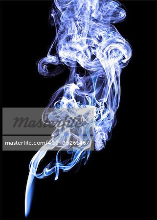 smoke isolated on black background