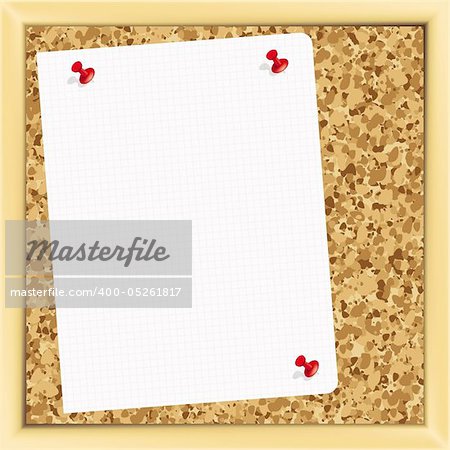 Vector. cork board - Illustration for your design