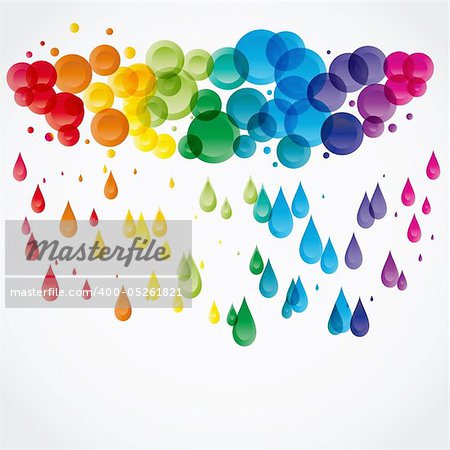 Raindrops - Illustration for your design.