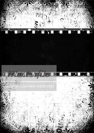 Closeup of old 35 mm movie Film reel