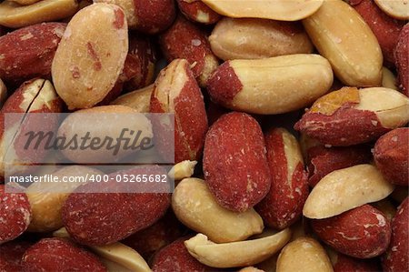 stack of peanuts close up