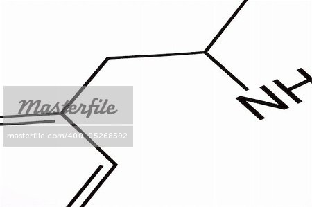 Chemical formula on white background