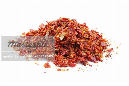 Red paprika isolated on white