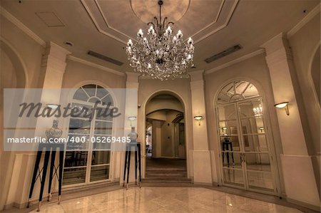 Grand Lobby Foyer with Crystal Chandelier