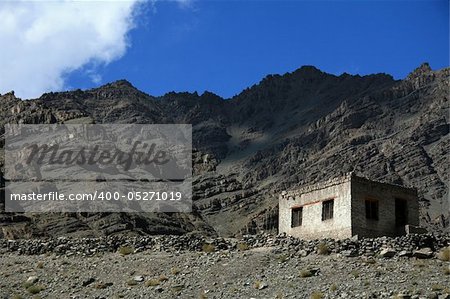 Stone Hut / Building, Mountain Climb- Stok Kangri (6,150m / 20,080ft), India