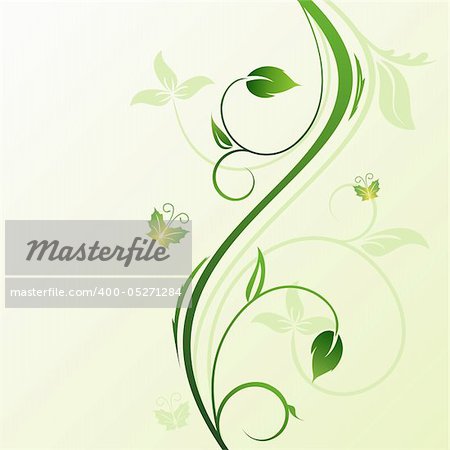 Floral decorative background for holiday card. Vector