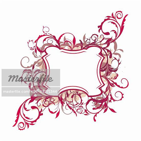 Illustration the floral decor element for design and border - vector