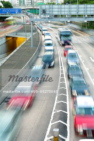traffic with motion blur
