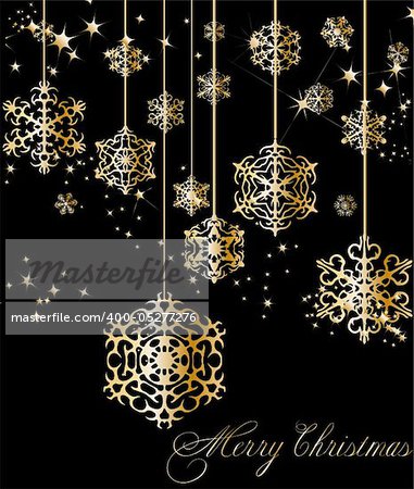 New Year background with snowflakes. Vector illustration