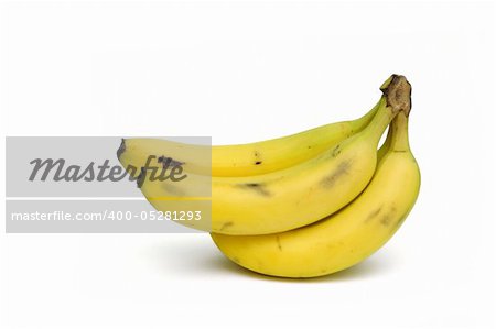 Fresh bananas isolated on a  white background