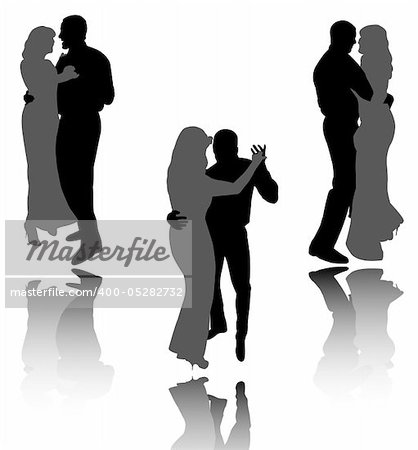 dance couples - vector