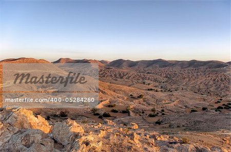 A view on a desert in Africa, Tunisia