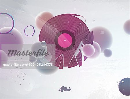 Abstract vinyl record for the dj party
