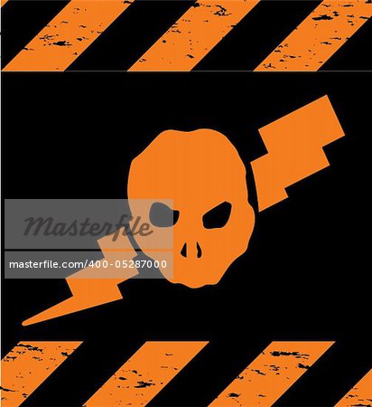 Skull and crossbones Symbol danger . Vector illustration