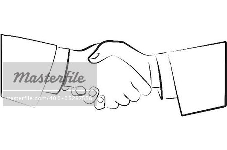 illustration of sketchy deal icon on white background