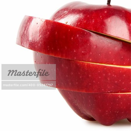 red apple isolated on white