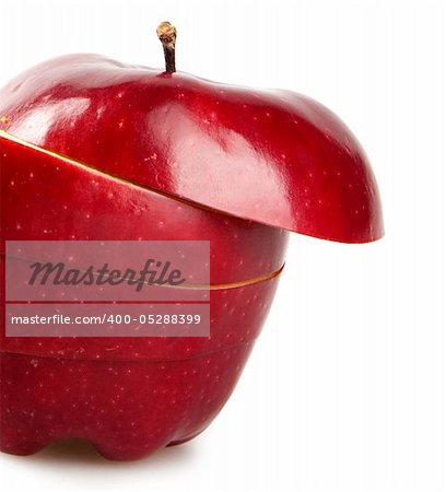 red apple isolated on white